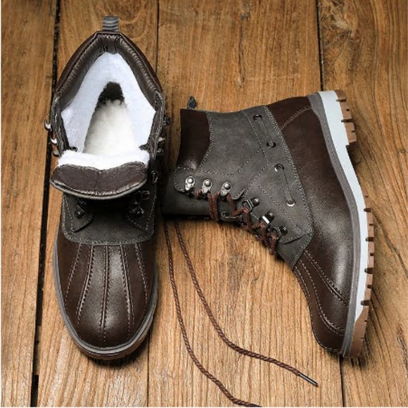 Luxury High Quality Boots Men Winter Genuine Leath - Picture 1 of 2